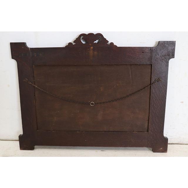 mr-4　1920年代イギリス製アンティーク オーク 四角 スクエア 彫刻された ウォールミラー 壁掛け鏡 ビンテージ レトロ 木製 送料無料 |  | 15