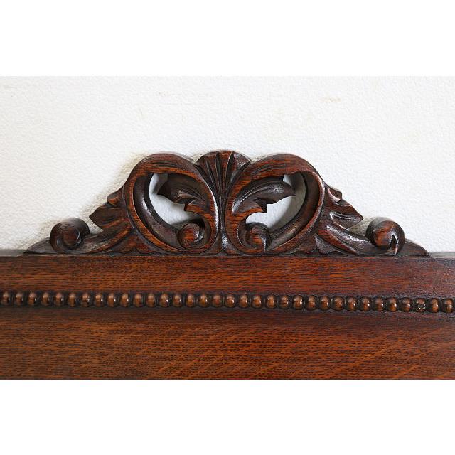 mr-4　1920年代イギリス製アンティーク オーク 四角 スクエア 彫刻された ウォールミラー 壁掛け鏡 ビンテージ レトロ 木製 送料無料 |  | 03