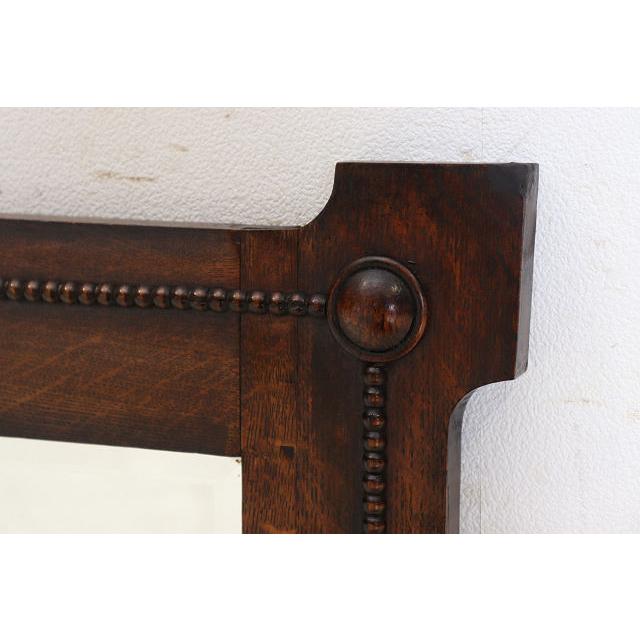 mr-4　1920年代イギリス製アンティーク オーク 四角 スクエア 彫刻された ウォールミラー 壁掛け鏡 ビンテージ レトロ 木製 送料無料 |  | 06