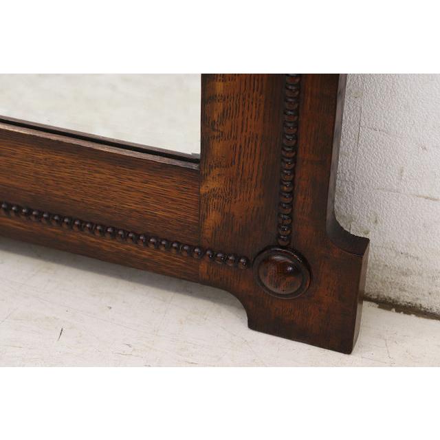 mr-4　1920年代イギリス製アンティーク オーク 四角 スクエア 彫刻された ウォールミラー 壁掛け鏡 ビンテージ レトロ 木製 送料無料 |  | 07