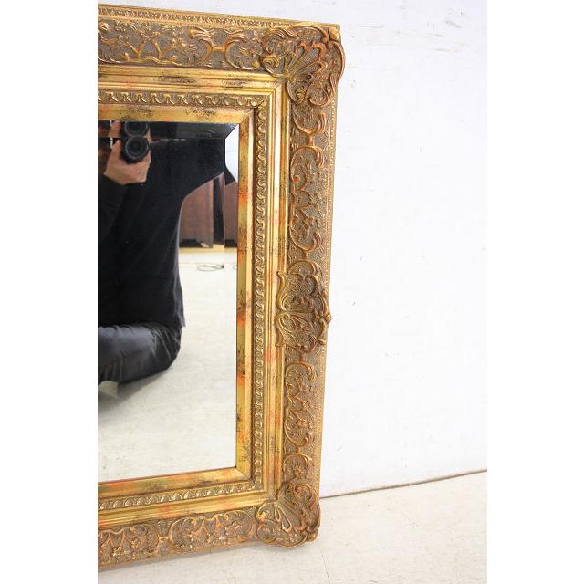 mr-5　1940年代イギリス製アンティーク　ビクトリアンスタイル　ギルト　スクエア　四角　ウォールミラー　壁掛け鏡 |  | 13