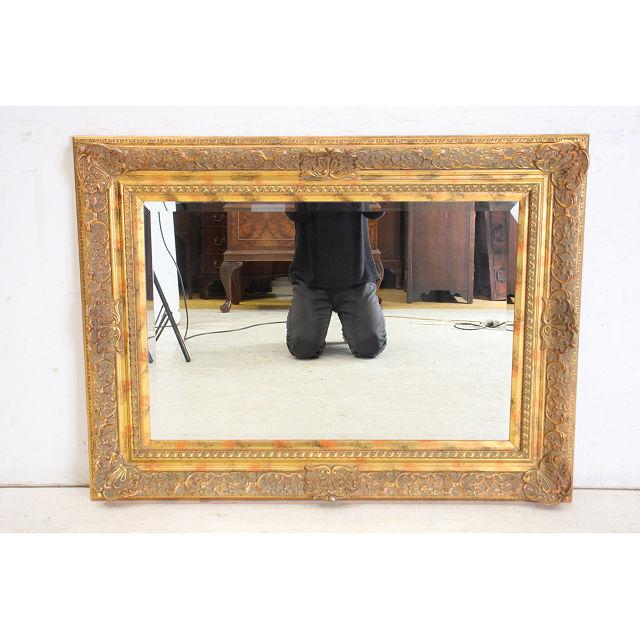 mr-5　1940年代イギリス製アンティーク　ビクトリアンスタイル　ギルト　スクエア　四角　ウォールミラー　壁掛け鏡 |  | 01