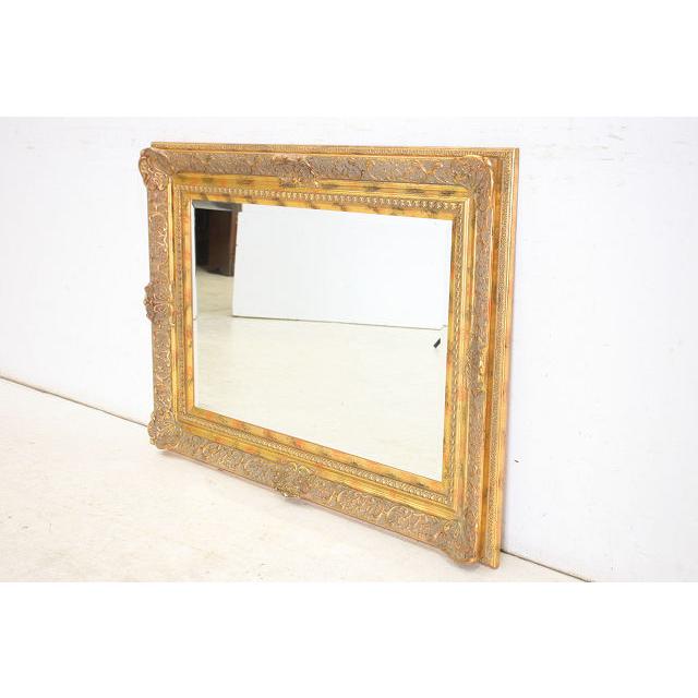 mr-5　1940年代イギリス製アンティーク　ビクトリアンスタイル　ギルト　スクエア　四角　ウォールミラー　壁掛け鏡 |  | 04