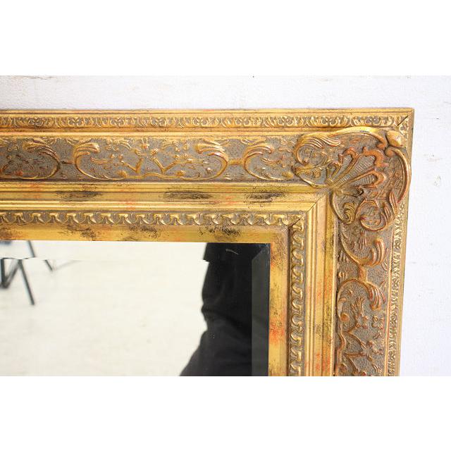 mr-5　1940年代イギリス製アンティーク　ビクトリアンスタイル　ギルト　スクエア　四角　ウォールミラー　壁掛け鏡 |  | 05