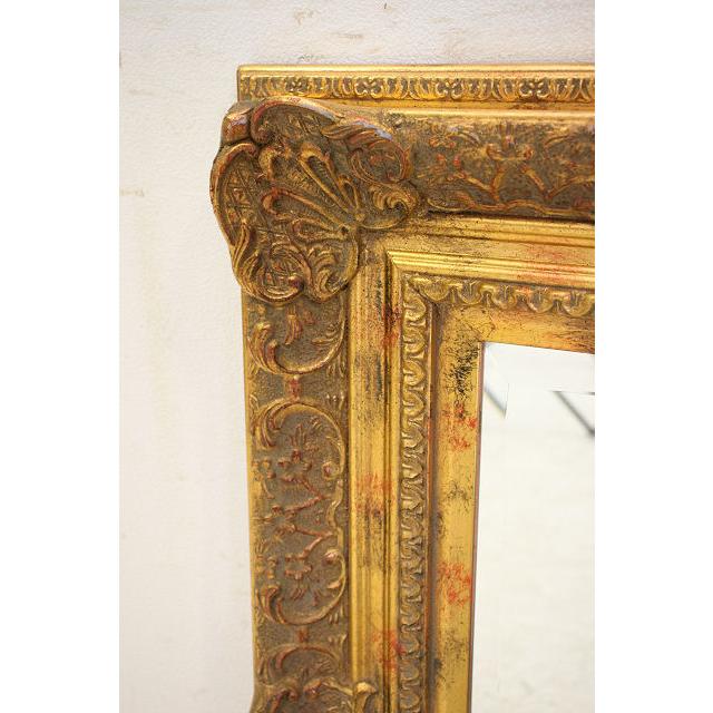 mr-5　1940年代イギリス製アンティーク　ビクトリアンスタイル　ギルト　スクエア　四角　ウォールミラー　壁掛け鏡 |  | 07