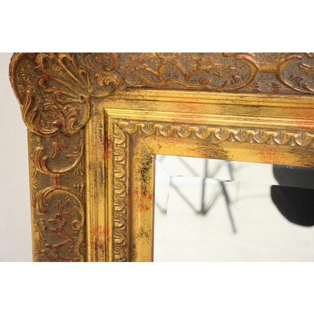 mr-5　1940年代イギリス製アンティーク　ビクトリアンスタイル　ギルト　スクエア　四角　ウォールミラー　壁掛け鏡 |  | 09