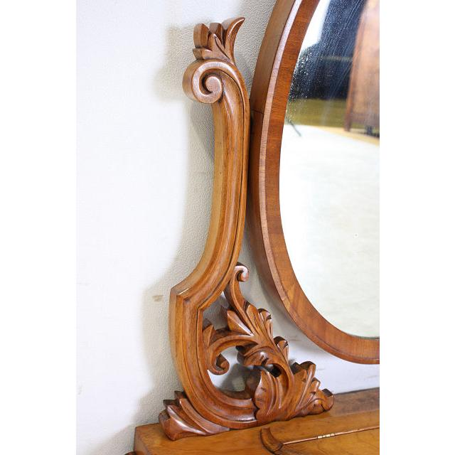 mr-7　1890年代 イギリス製 アンティーク　ビクトリアン　ウォルナット　テーブルミラー　卓上鏡　スタンディングミラー　大型鏡 |  | 17