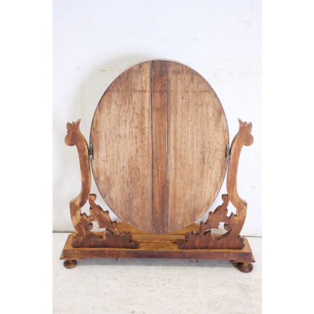 mr-7　1890年代 イギリス製 アンティーク　ビクトリアン　ウォルナット　テーブルミラー　卓上鏡　スタンディングミラー　大型鏡 |  | 19