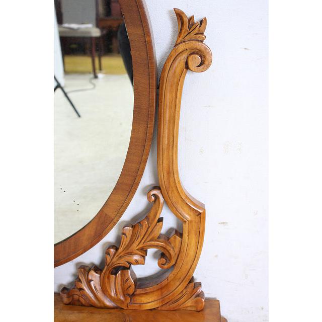 mr-7　1890年代 イギリス製 アンティーク　ビクトリアン　ウォルナット　テーブルミラー　卓上鏡　スタンディングミラー　大型鏡 |  | 07