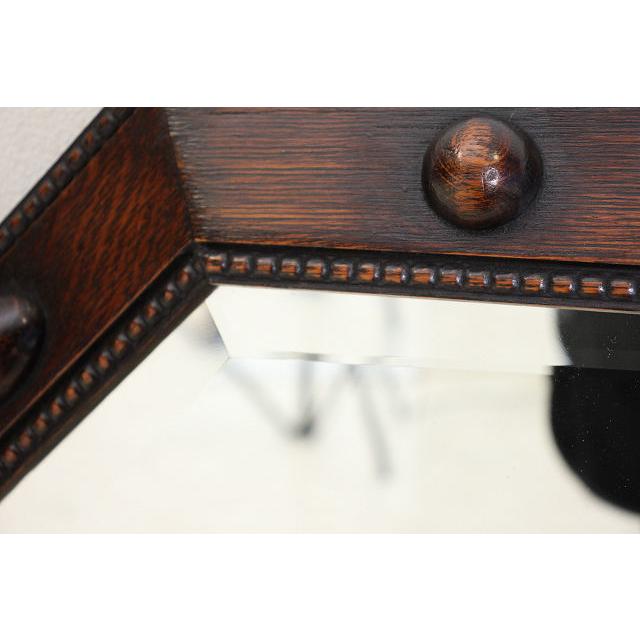 mr-9　1930年代イギリス製アンティーク　オーク　八角　彫刻　壁掛け鏡　ウォールミラー　 |  | 15