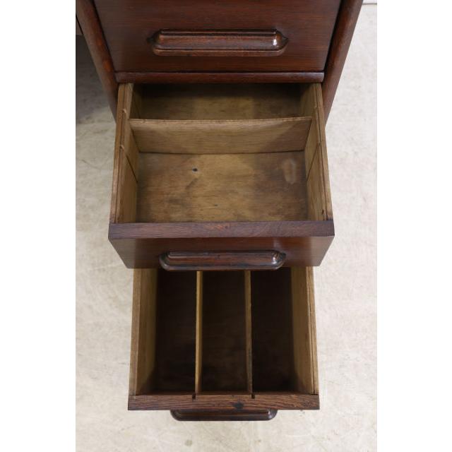 nd-10　1890年代イギリス製アンティーク　オーク　ビクトリアン　ロールトップデスク　ニーホールデスク　書斎机 |  | 15