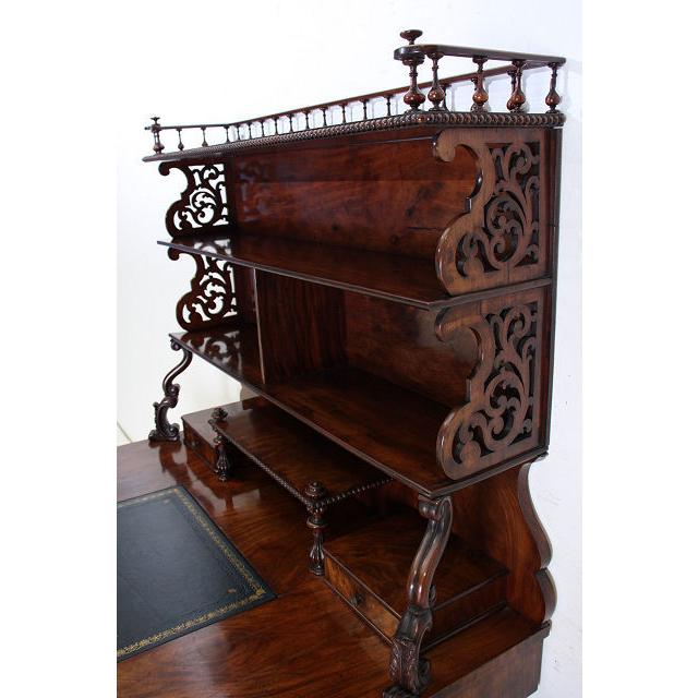 nd-2　1880年代イギリス製 アンティーク　ビクトリアン　ウォルナット　オープン　デスク　机　ライティングテーブル |  | 10