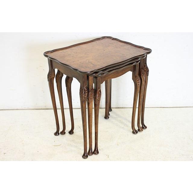 nt-8　1930年代イギリス製アンティーク　ウォルナット　クイーンアンスタイル　ネストテーブル |  | 15