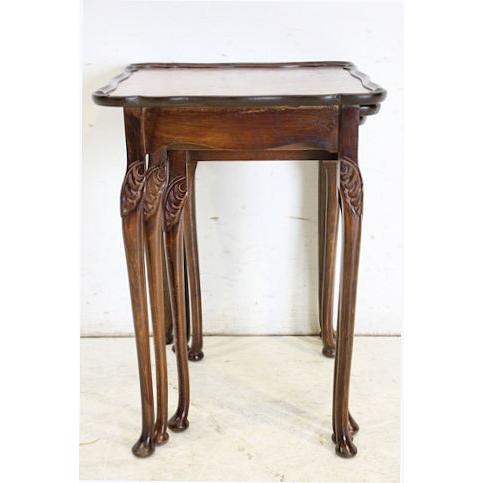 nt-8　1930年代イギリス製アンティーク　ウォルナット　クイーンアンスタイル　ネストテーブル |  | 16