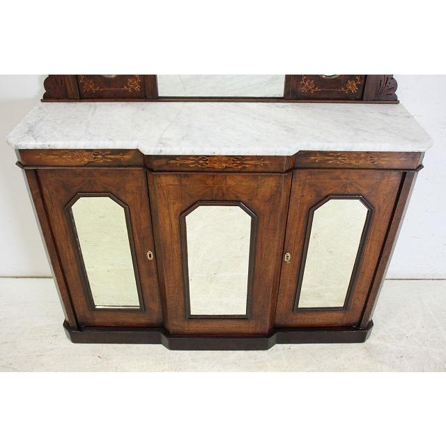 sb-14　1880年代イギリス製アンティーク　ビクトリアン　ローズウッド　マーブルトップ　大理石　ミラーバック　サイドボード |  | 05