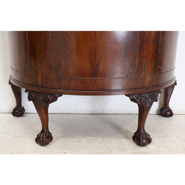 sb-3　1930年代イギリス製アンティーク ビクトリアン様式 ウォルナット ボウルクロウフット カブリオーレ ハーフムーン サイドボード 収納家具 店舗什器 |  | 08