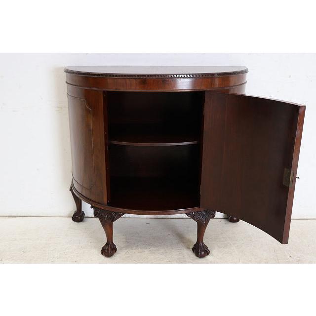 sb-3　1930年代イギリス製アンティーク ビクトリアン様式 ウォルナット ボウルクロウフット カブリオーレ ハーフムーン サイドボード 収納家具 店舗什器 |  | 09