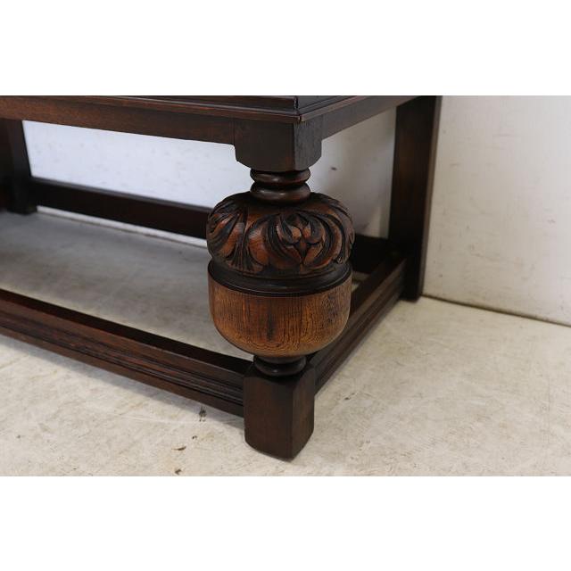 sb-6　1960年代イギリス製ビンテージ ビクトリアンスタイル オーク パイナップルレッグ サイドボード ローボード 大型 彫刻された バッフェ |  | 17