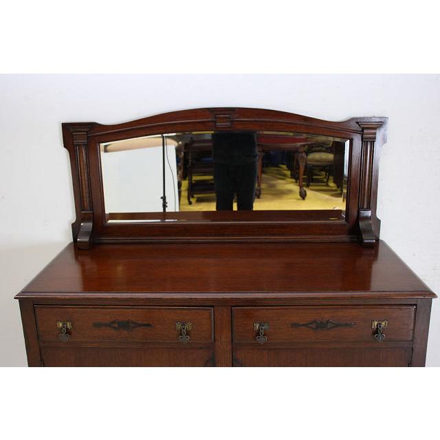 sb-9　1930年代イギリス製アンティーク　オーク　ミラーバック　サイドボード　バッフェ　リビング収納家具 |  | 03