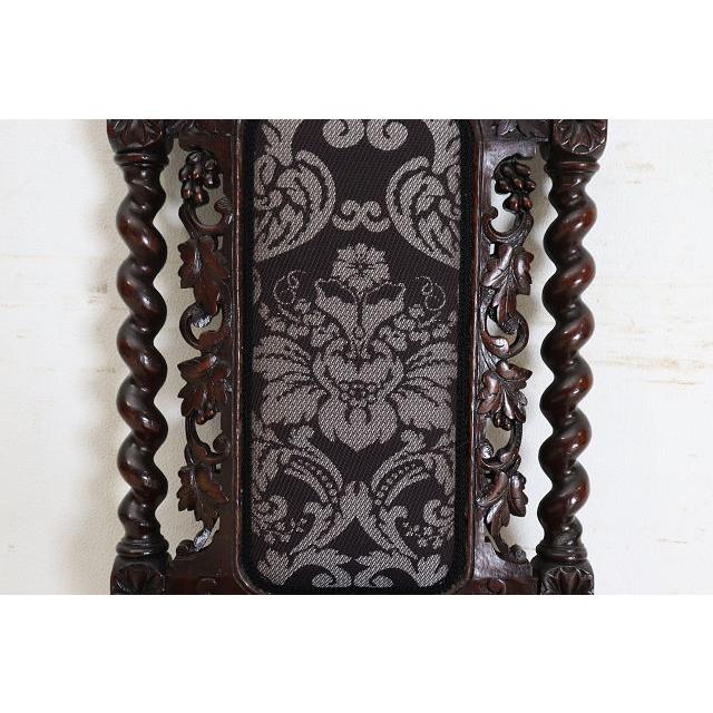 sc-4　1880年代イギリス製アンティーク ビクトリアン ウォルナット カーブド ホールチェア ハイバックチェア 彫刻された椅子 いす イス 送料無料 (B) |  | 10