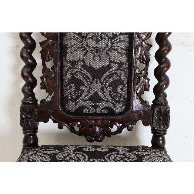 sc-4　1880年代イギリス製アンティーク ビクトリアン ウォルナット カーブド ホールチェア ハイバックチェア 彫刻された椅子 いす イス 送料無料 (B) |  | 11