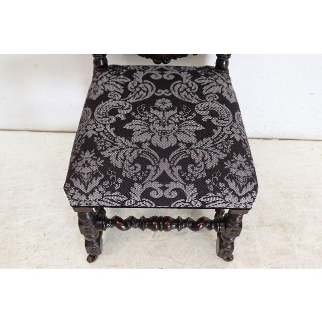 sc-4　1880年代イギリス製アンティーク ビクトリアン ウォルナット カーブド ホールチェア ハイバックチェア 彫刻された椅子 いす イス 送料無料 (B) |  | 08