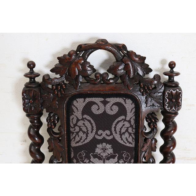 sc-4　1880年代イギリス製アンティーク ビクトリアン ウォルナット カーブド ホールチェア ハイバックチェア 彫刻された椅子 いす イス 送料無料 (B) |  | 09