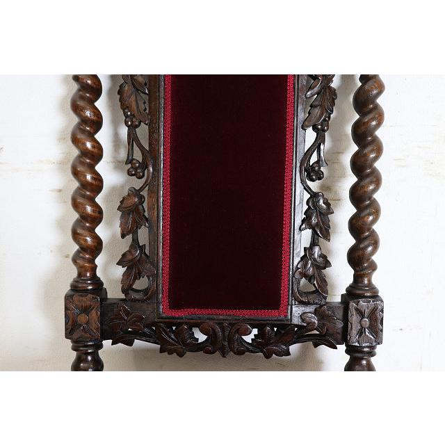 sc-5　1880年代イギリス製アンティーク ビクトリアン ウォルナット カーブド ホールチェア ハイバックチェア サイドチェア 彫刻 椅子 いす イス 送料無料 (D) |  | 11