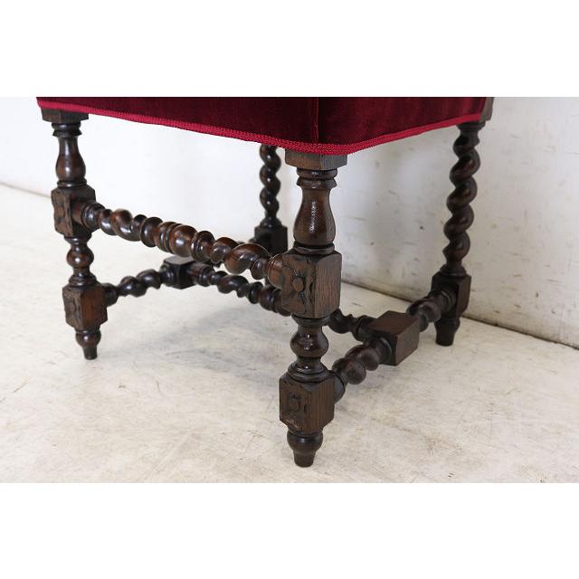 sc-5　1880年代イギリス製アンティーク ビクトリアン ウォルナット カーブド ホールチェア ハイバックチェア サイドチェア 彫刻 椅子 いす イス 送料無料 (D) |  | 15