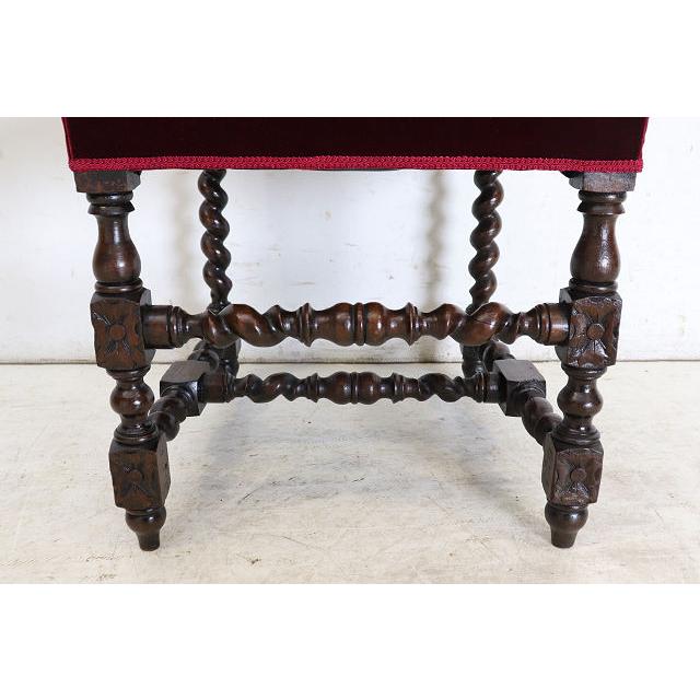 sc-5　1880年代イギリス製アンティーク ビクトリアン ウォルナット カーブド ホールチェア ハイバックチェア サイドチェア 彫刻 椅子 いす イス 送料無料 (D) |  | 16