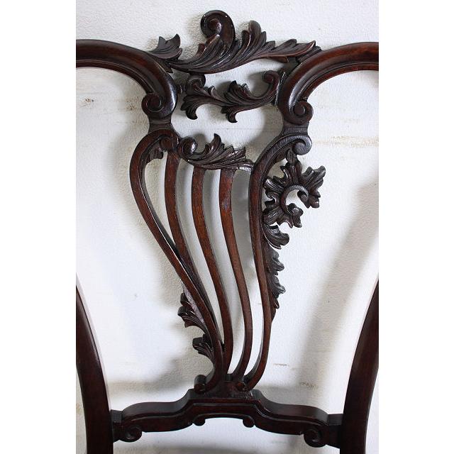 sc-8　1880年代 イギリス製 アンティーク　ビクトリア　マホガニー　ナーシングチェア　椅子　いす　イス｜shellys｜12