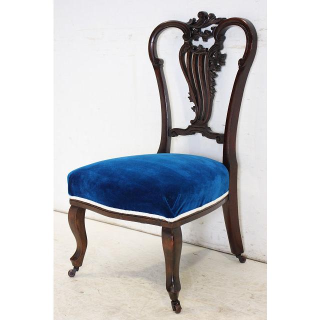 sc-8　1880年代 イギリス製 アンティーク　ビクトリア　マホガニー　ナーシングチェア　椅子　いす　イス｜shellys｜06