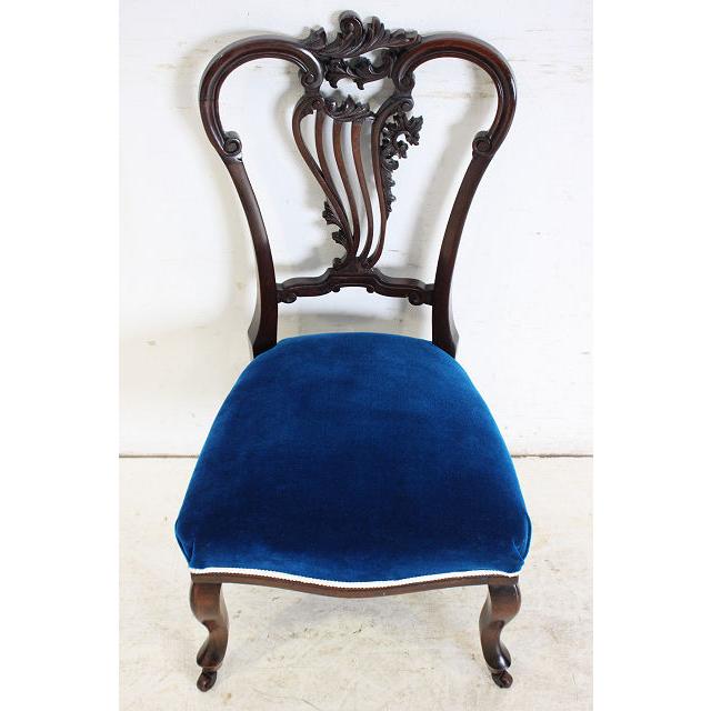 sc-8　1880年代 イギリス製 アンティーク　ビクトリア　マホガニー　ナーシングチェア　椅子　いす　イス｜shellys｜07