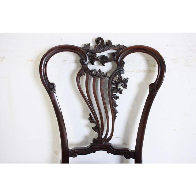 sc-8　1880年代 イギリス製 アンティーク　ビクトリア　マホガニー　ナーシングチェア　椅子　いす　イス｜shellys｜08