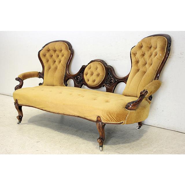 sf-1　1890年代イギリス製アンティーク　ビクトリアン　ウォルナット　ロココスタイル　ダブルエンディッド　ソファ |  | 04