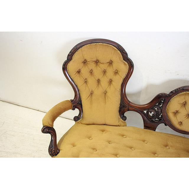 sf-1　1890年代イギリス製アンティーク　ビクトリアン　ウォルナット　ロココスタイル　ダブルエンディッド　ソファ |  | 08