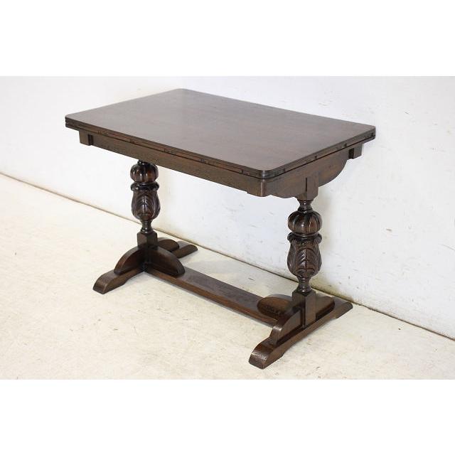 st-1　1930年代イギリス製アンティーク　オーク　ダブルカップレッグ　センターテーブル　ソファテーブル |  | 02