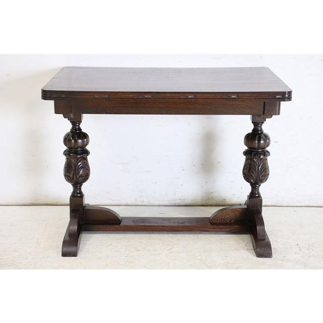 st-1　1930年代イギリス製アンティーク　オーク　ダブルカップレッグ　センターテーブル　ソファテーブル |  | 03