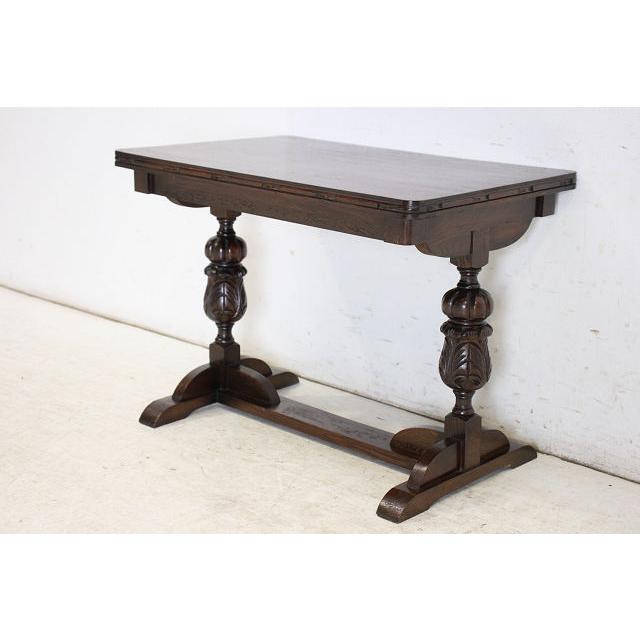 st-1　1930年代イギリス製アンティーク　オーク　ダブルカップレッグ　センターテーブル　ソファテーブル |  | 04