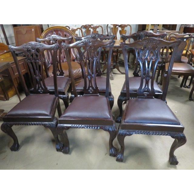 英国アンティーク家具 1920年代 アンティーク チッペンデールスタイル ダイニングチェア 6脚セット イス 椅子 いす 〈商品番号 test-1〉 | 