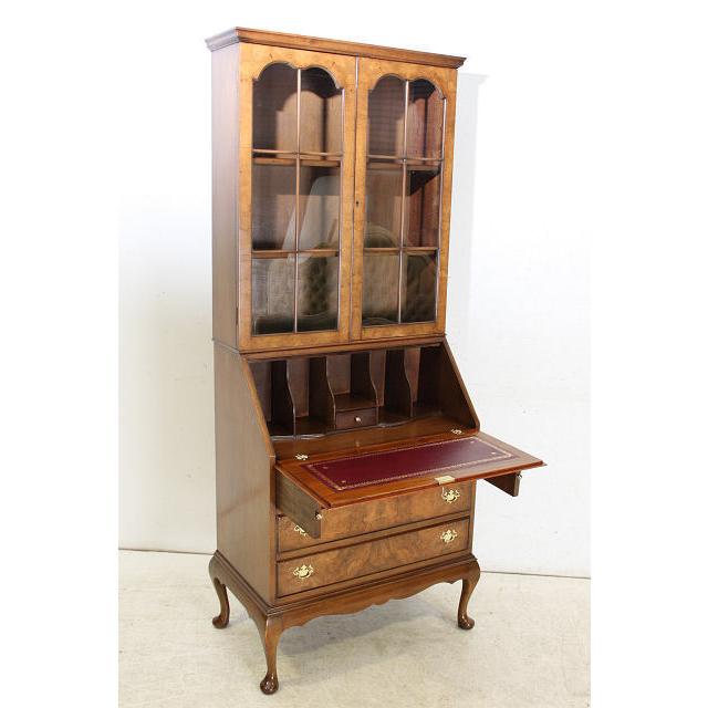 wd-19　1970年代 イギリス製 ビンテージ　ウォルナット　ビューローブックケース　ライティングビューロー　本棚付き机　デスク |  | 18