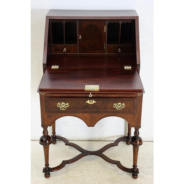 wd-20　1940年代 イギリス製 アンティーク　ウォルナット　エックスストレッチャー　ライティングデスク　机　デスク |  | 04