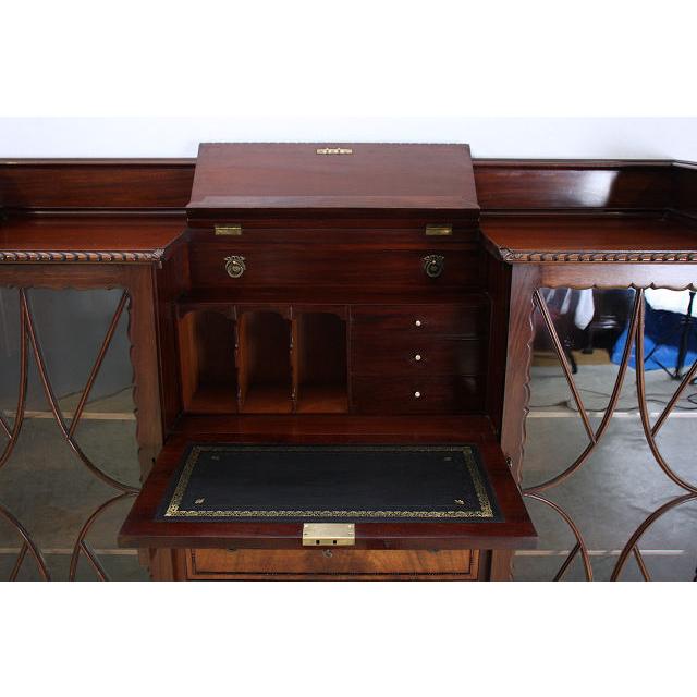 wd-2　1920年代 イギリス製 アンティーク　マホガニー　チッペンデールスタイル　サイドバイサイド　デスク　ライティングビューロー |  | 10