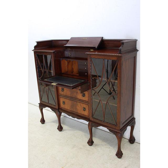 wd-2　1920年代 イギリス製 アンティーク　マホガニー　チッペンデールスタイル　サイドバイサイド　デスク　ライティングビューロー |  | 07