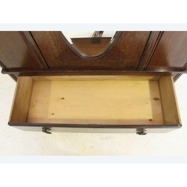 wr-11　1920年代イギリス製アンティーク オーク　ミラー付き　シングルドア　ワードローブ　洋服タンス |  | 04