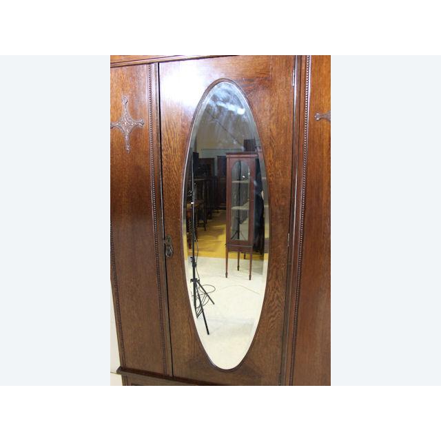 wr-11　1920年代イギリス製アンティーク オーク　ミラー付き　シングルドア　ワードローブ　洋服タンス |  | 06