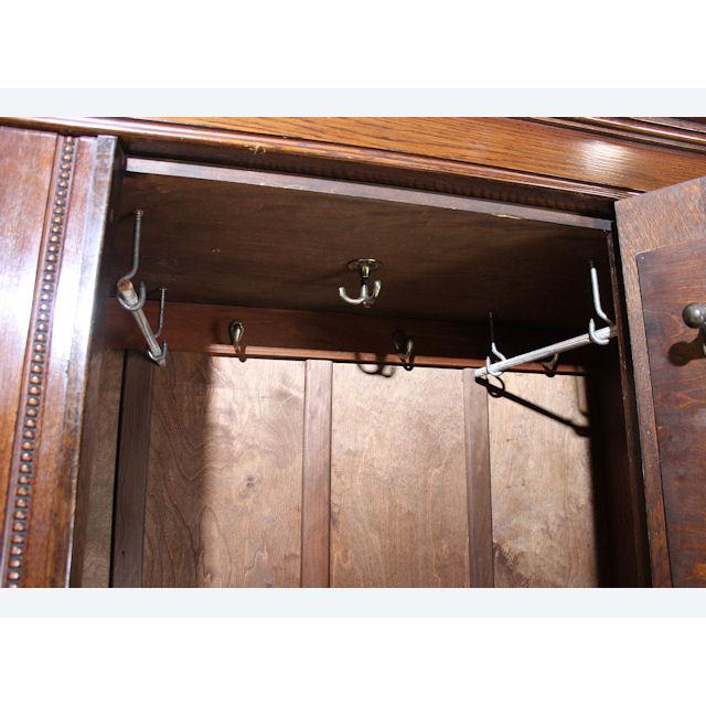 wr-11　1920年代イギリス製アンティーク オーク　ミラー付き　シングルドア　ワードローブ　洋服タンス |  | 08