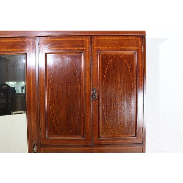 wr-1　1910年代イギリス製アンティーク　エドワーディアン　マホガニー　ミラー付き　インレイド　ワードローブ　衣装タンス　クローゼット |  | 13