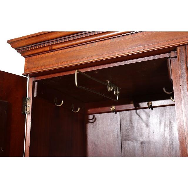 wr-1　1910年代イギリス製アンティーク　エドワーディアン　マホガニー　ミラー付き　インレイド　ワードローブ　衣装タンス　クローゼット |  | 09