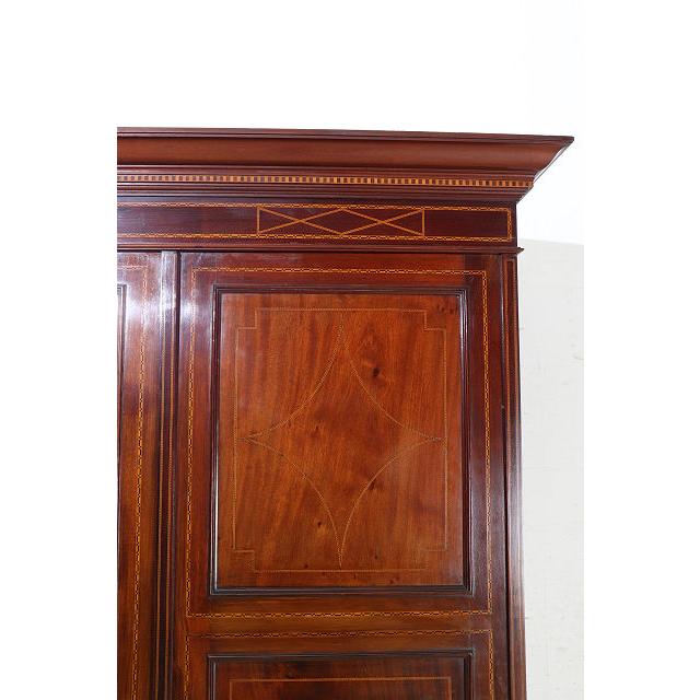 wr-3　1910年代イギリス製アンティーク　エドワーディアン　マホガニー　ミラー付き　インレイド　ワードローブ　衣装タンス　クローゼット |  | 15